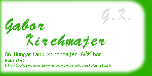 gabor kirchmajer business card